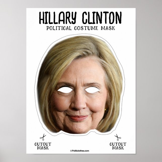 Poster Hillary Clinton Costume Mask (Frente)