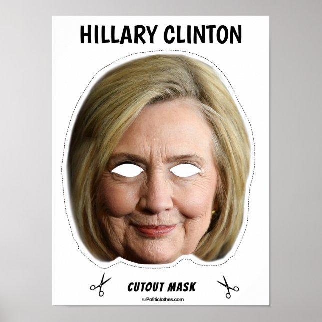 Poster HILLARY CLINTON Halloween Mask (Frente)
