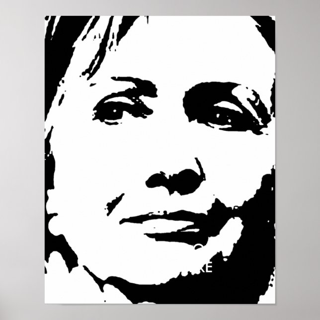 PÓSTER HILLARY CLINTON INK ART (Frente)