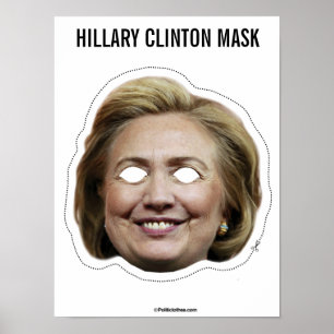 Poster Hillary Clinton Mask Cutout