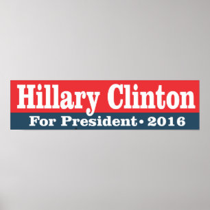 Póster Hillary Clinton para o Presidente 2016