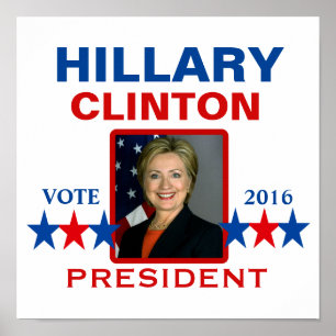 Poster Hillary Clinton para o Presidente 2016