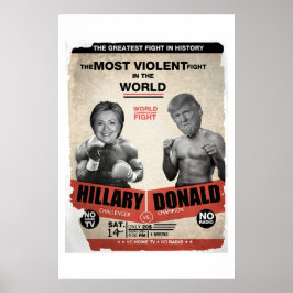 Póster Hillary Clinton vs. Donald Trump 2016