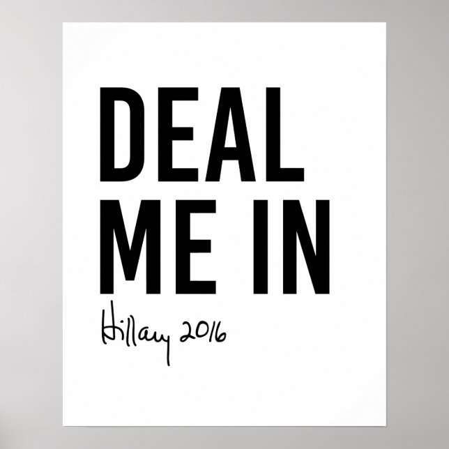 Póster Hillary - Deal Me In - (Frente)