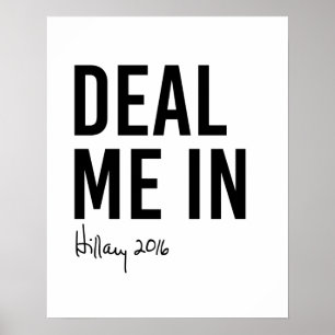 Póster Hillary - me negocie dentro -