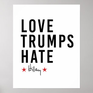 Póster Hillary - ódio dos trunfos do amor -