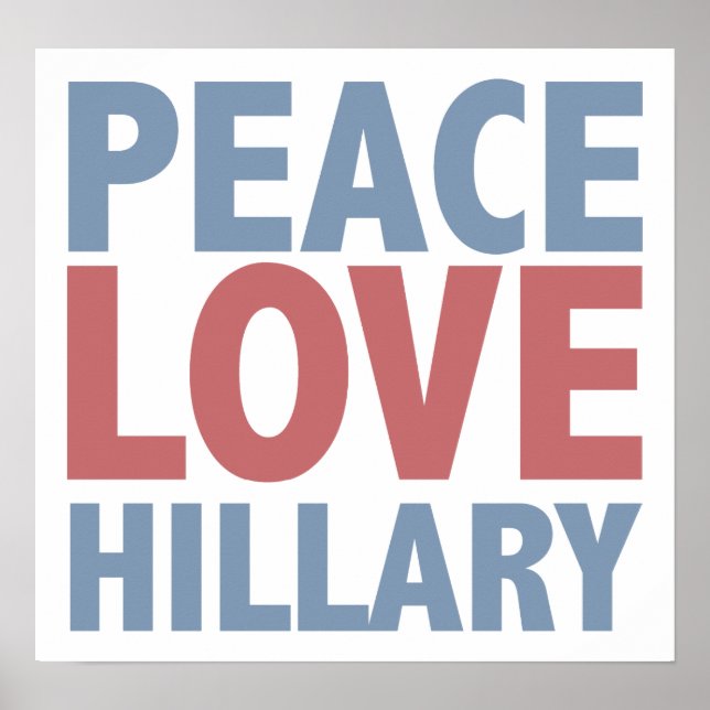 Poster Hillary Peace Love (Frente)