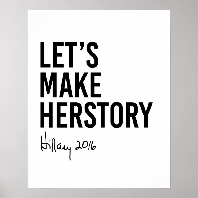 Póster Hillary - Vamos Fazer a História Dela - (Frente)