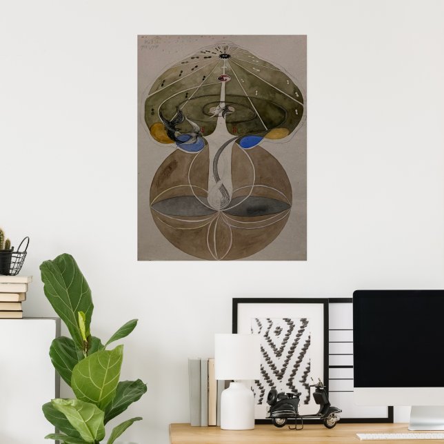 Poster Hilma Af Klint, Árvore Do Conhecimento N.º 2, Abst (Escritório em casa)