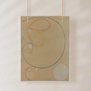 Poster Hilma Af Klint, Estrela de Sete Pontos No7, Abstra
