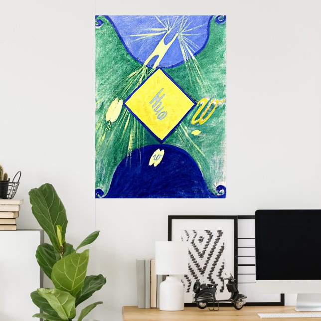 Poster Hilma af Klint - Primordal Chaos, n.o 06, Grupo I, (Escritório em casa)