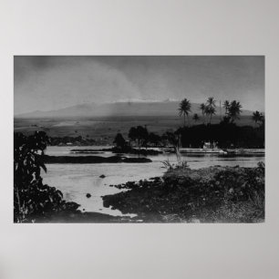 Póster Hilo, Havaí - Vista da fotografia da cidade