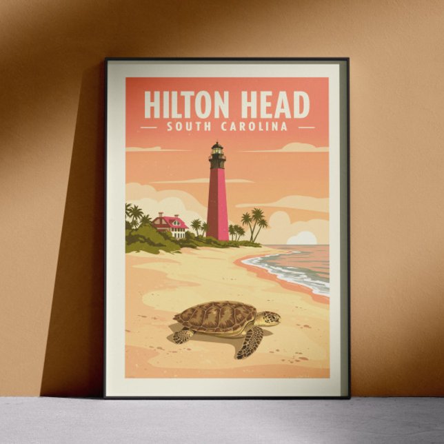 Poster Hilton Head Carolina do Sul Antiga (Criador carregado)