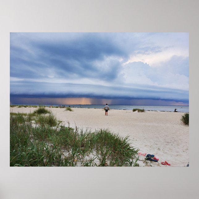 Poster Hilton Head Island Beach Thunderstorm (Frente)