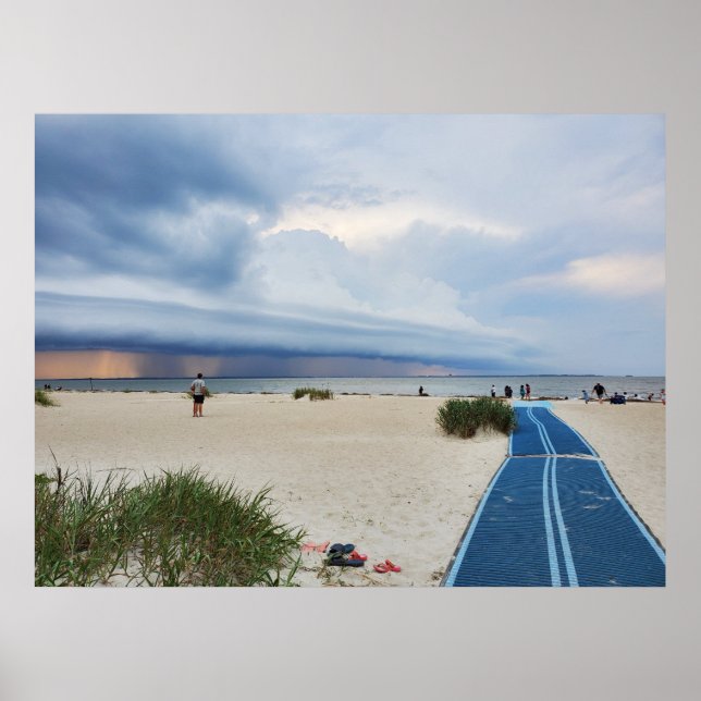 Poster Hilton Head Island Beach Thunderstorm Boardwalk (Frente)