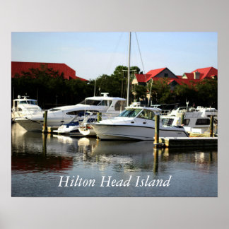 Póster Hilton Head Island Shelter Cove Marina