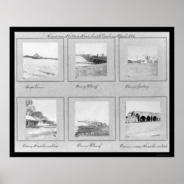 Poster Hilton Head, SC Foto Vignettes 1862 (Frente)