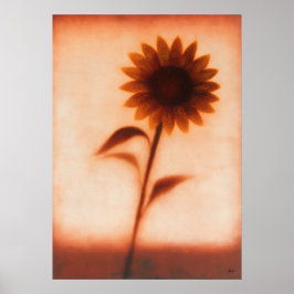 Poster Himawari Girassol Abstração Floral Japonesa