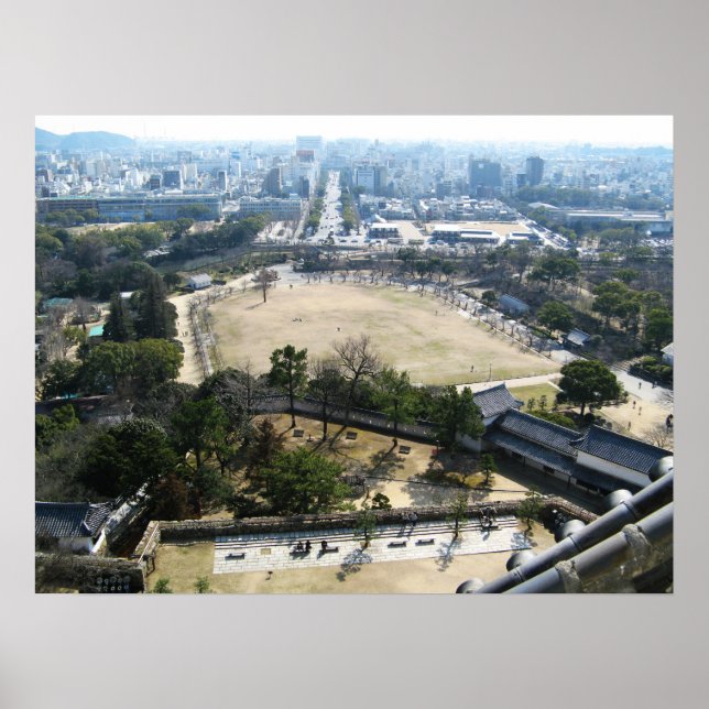 Poster Himeji, Japão (View from atop castle) (Frente)
