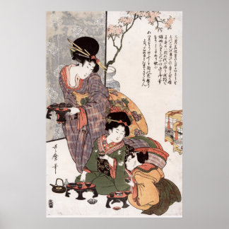 Póster Hinamatsuri Kitagawa Utamaro