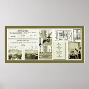 Póster Hindenburg Brochure Vintage Photos