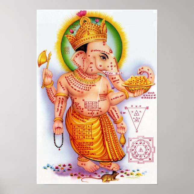 Póster HIndu Deus Ganesha (Frente)
