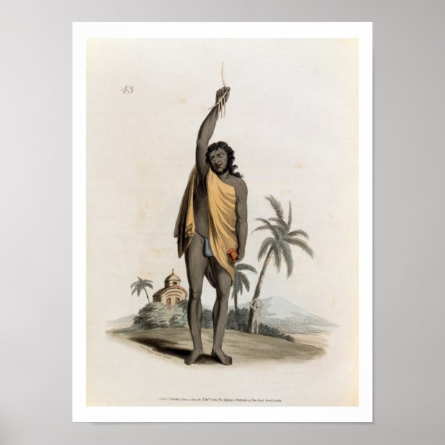 Poster Hindu Priest, pub. de Edward Orme, 1804 (lito) (Frente)