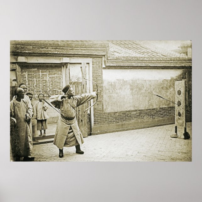 Poster HINGWHA CITY CHINA 1904 FOTOGRAPH Archery Hingwha (Frente)