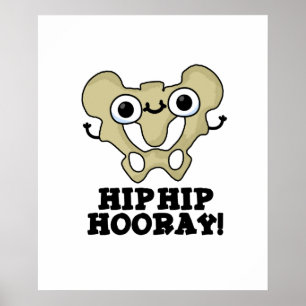Poster Hip Hip Hooray Engraçado Anatomia Pun