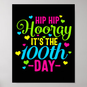 Poster Hip Hooray É 100º Dia de Ensino Mais Inteligente