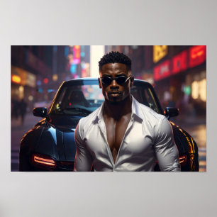 Poster Hip Hop - Astro de Rap Americano -