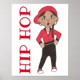 Poster Hip Hop Dancer Dance Studio Escola Decor Hiphop