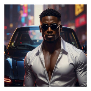 Póster Hip Hop - Estrela do Rap Americano -