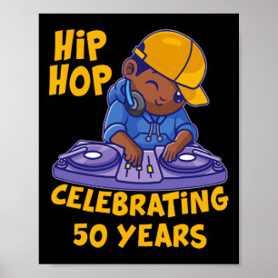 Poster Hip Hop Music 50º Aniversário Black History Dj Da