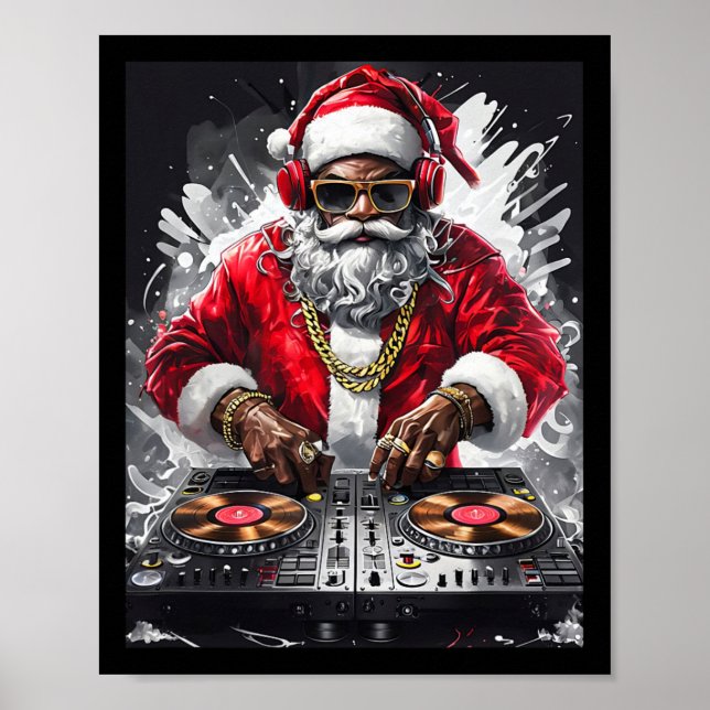 Poster Hip Hop Papais noeis Dj Natal (Frente)
