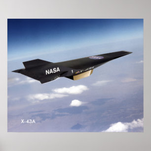 Poster hipersônico 20" do Ramjet de X-43A x24 "