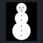 Poster Hiphop Angry Snowman Christmas<br><div class="desc">Hiphop Angry Snowman Christmas</div>