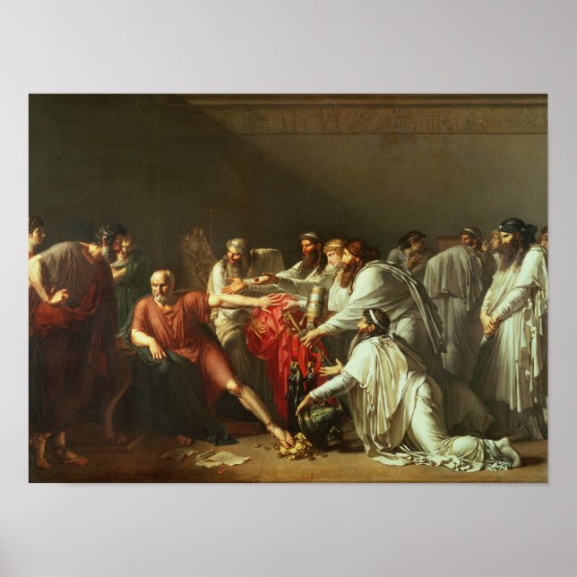 Póster Hipócrates Recusando os presentes de Artaxerxes I (Frente)