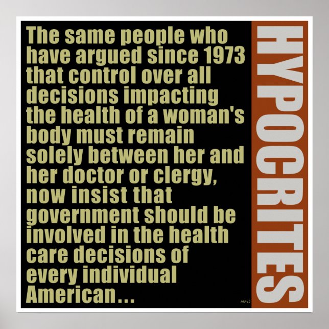 Póster Hipócritos (Frente)