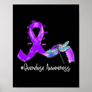 Poster Hippie Dragonfly Roxo Sensibilização para a Sobred