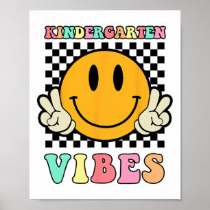 Poster Hippie Kindergarten Vibes Professores Crianças 1ru