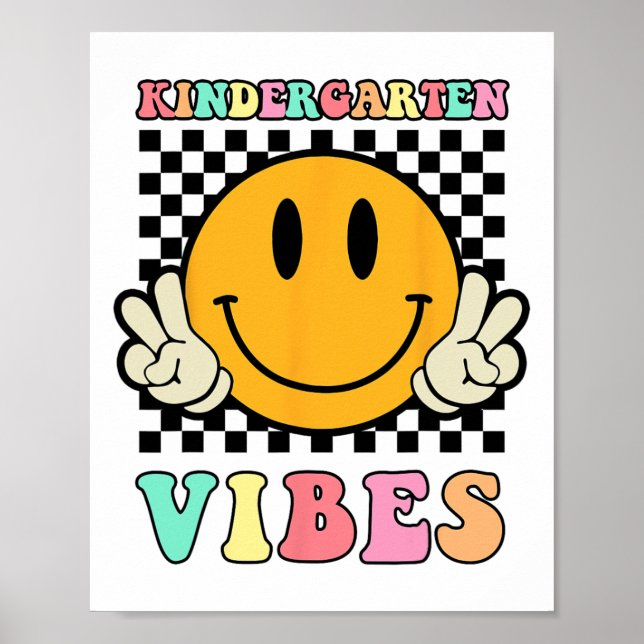 Poster Hippie Kindergarten Vibes Professores Crianças 1ru (Frente)