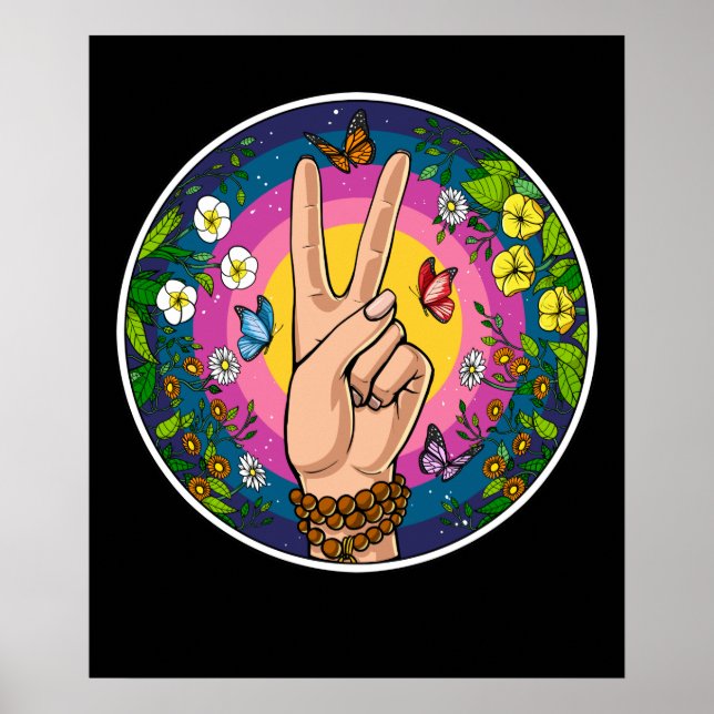 Poster Hippie Peace (Frente)