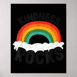 Poster Hippie Retro Antibullying Professor Arco-íris