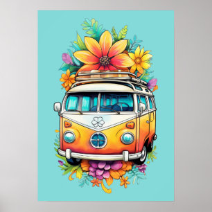 Poster Hippie Van