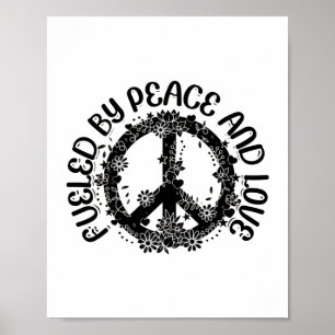 Poster Hippies Peace Love Hippie 60s Ideias de presente