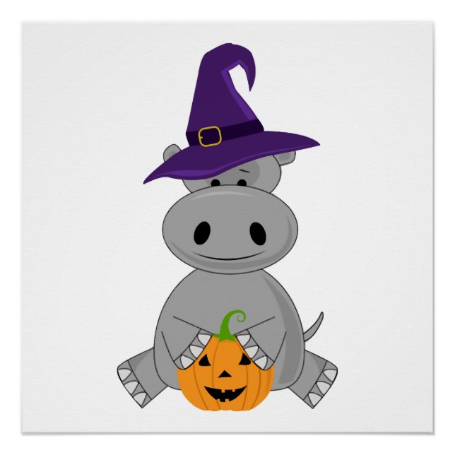 Póster Hippo das Férias Bruxa do Halloween Hippo (Frente)