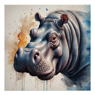 Póster Hippopotamus no 2 Poster brilhante