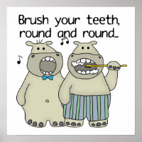 Hippos Escove Os Dentes