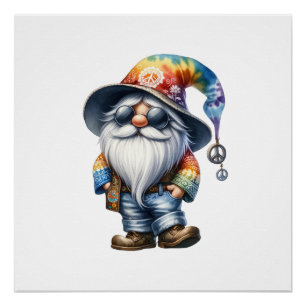 Póster Hippy Gnomo